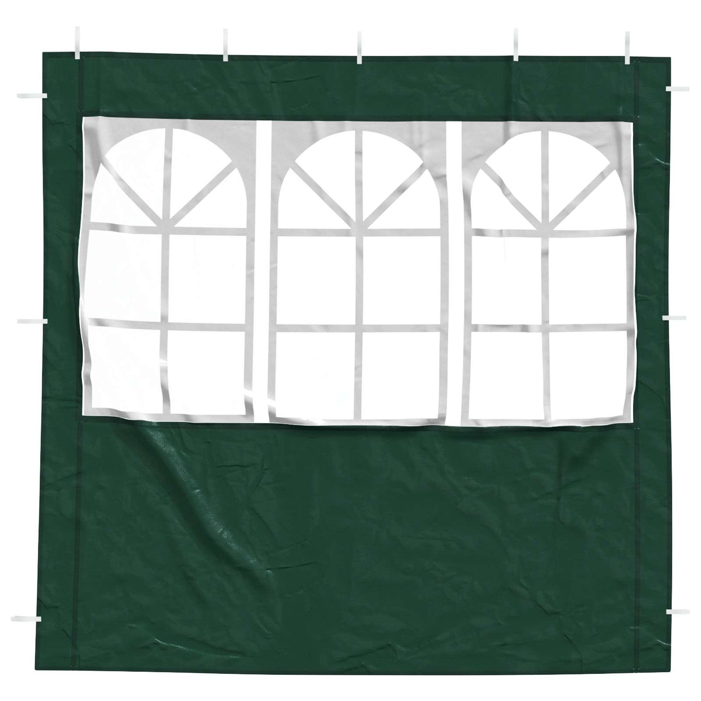 Partyzelt-Seitenteil 2 Stk. 200 x 195 cm Grün PE und Stahl