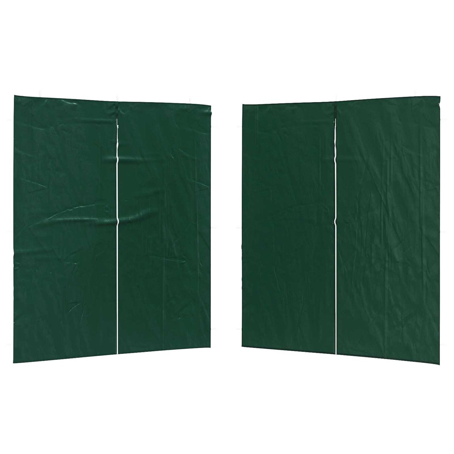 Partyzelt-Seitenteil 2 Stk. 200 x 195 cm Grün PE und Stahl
