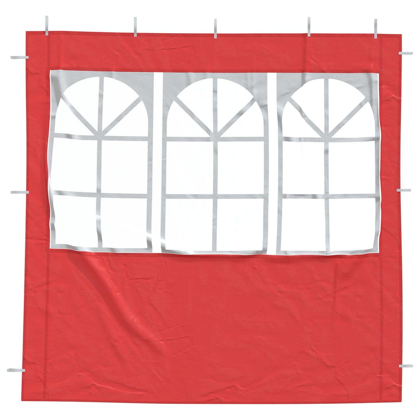 Partyzelt-Seitenteil 2 Stk. 200 x 195 cm Rot PE und Stahl