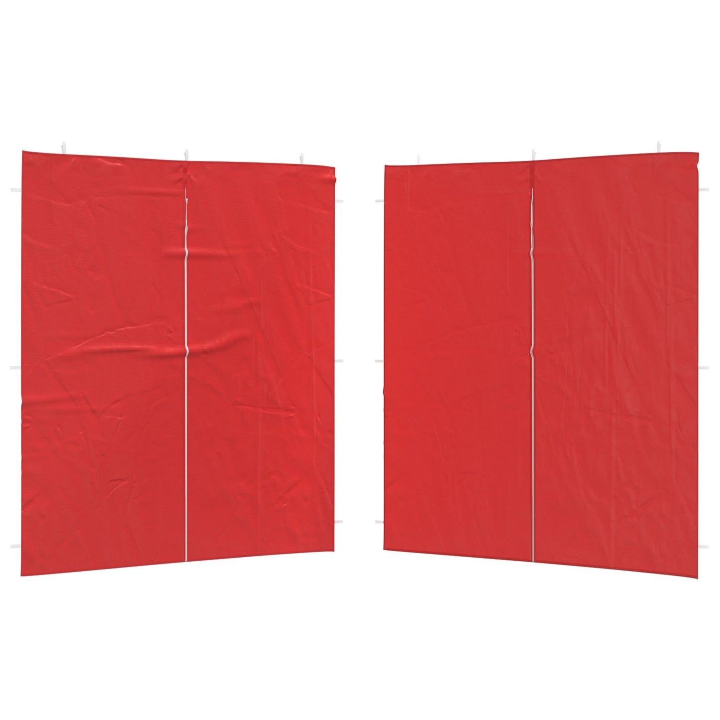 Partyzelt-Seitenteil 2 Stk. 200 x 195 cm Rot PE und Stahl