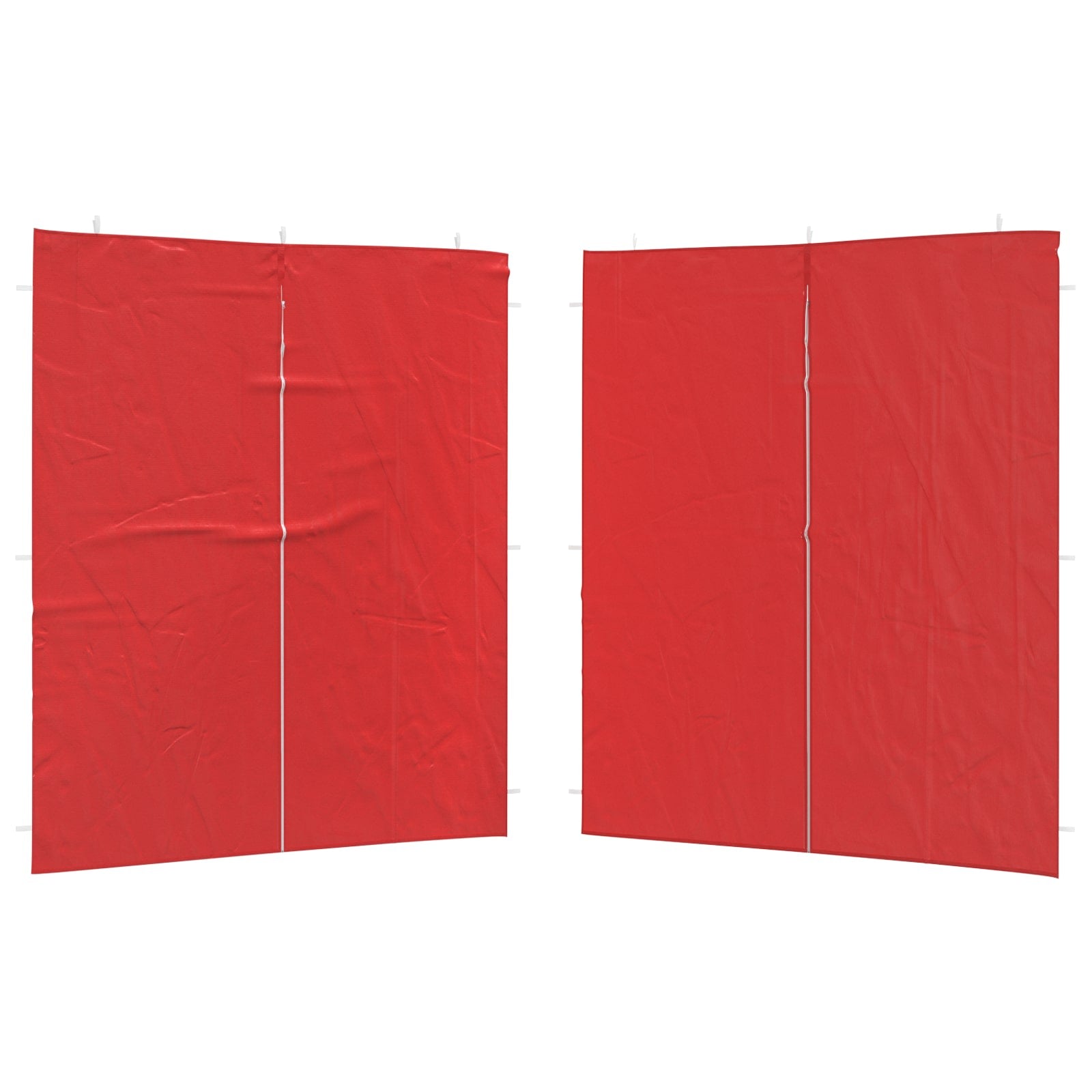 Partyzelt-Seitenteil 2 Stk. 200 x 195 cm Rot PE und Stahl