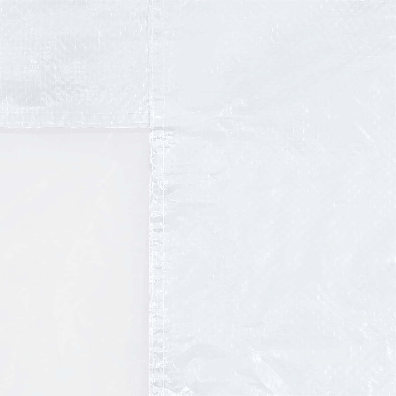 Partyzelt-Seitenteil 2 Stk. 400 x 195 cm Weiß PE und Stahl