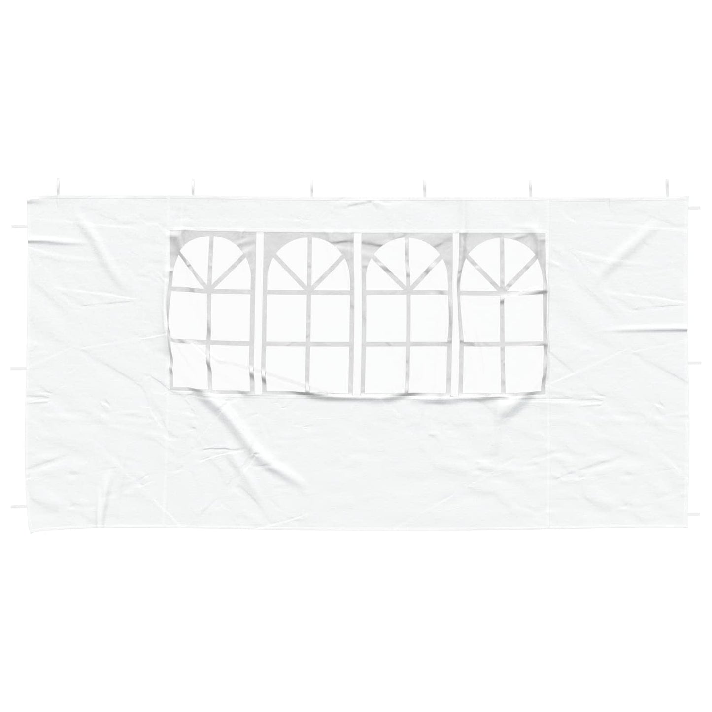 Partyzelt-Seitenteil 2 Stk. 400 x 195 cm Weiß PE und Stahl