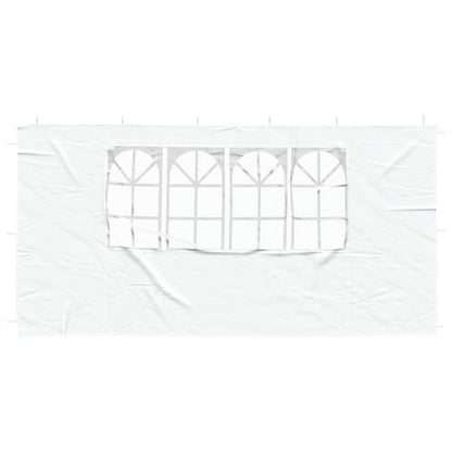 Partyzelt-Seitenteil 2 Stk. 400 x 195 cm Weiß PE und Stahl