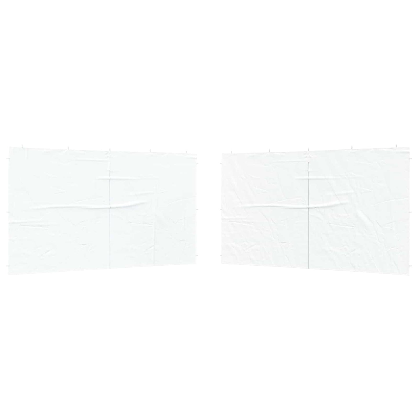 Partyzelt-Seitenteil 2 Stk. 400 x 195 cm Weiß PE und Stahl