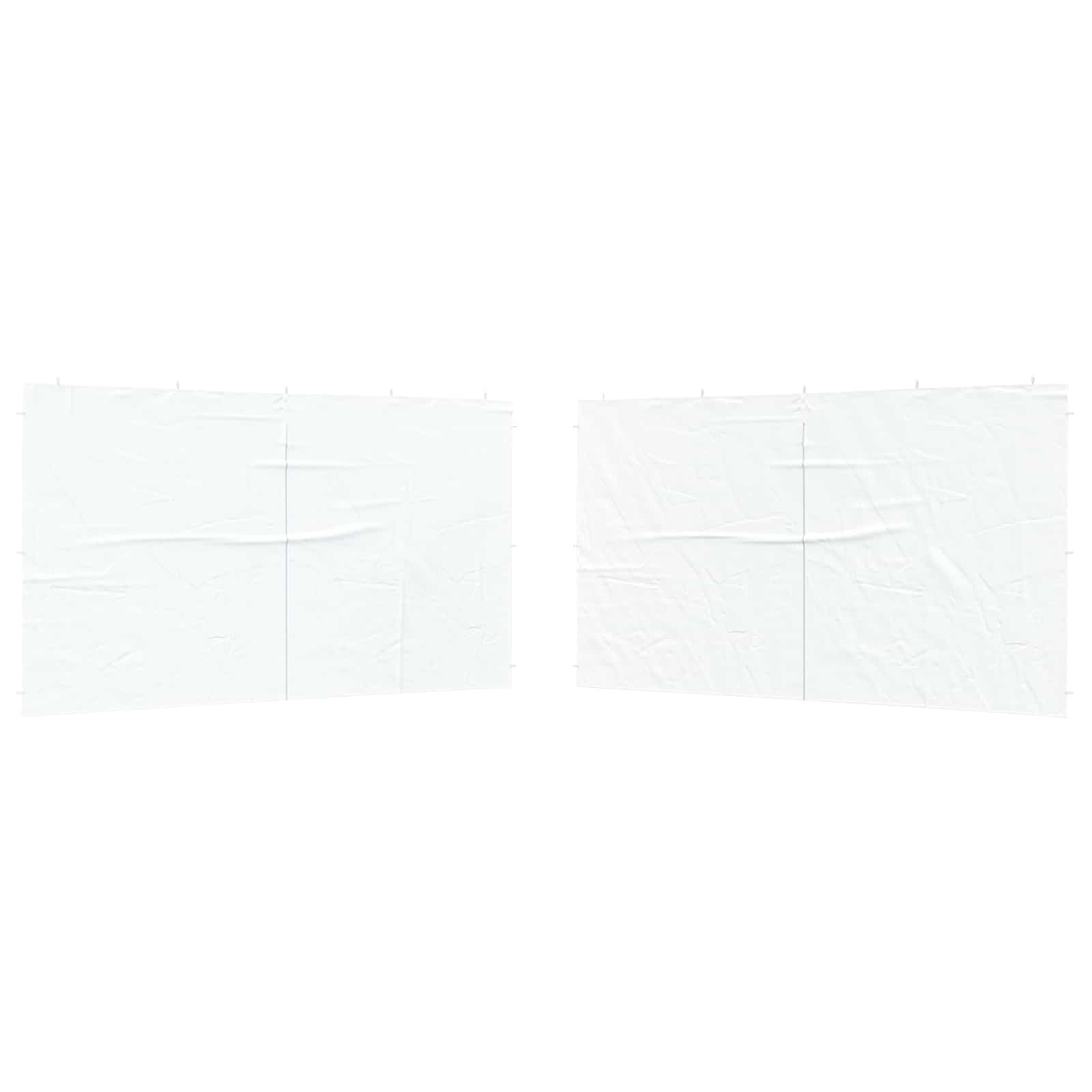 Partyzelt-Seitenteil 2 Stk. 400 x 195 cm Weiß PE und Stahl