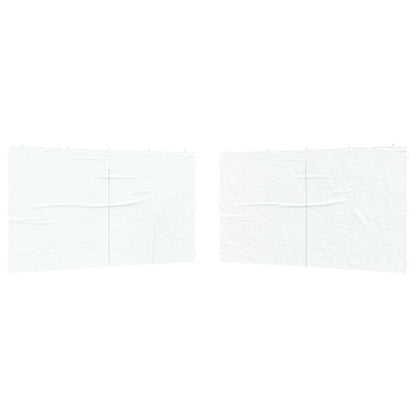 Partyzelt-Seitenteil 2 Stk. 400 x 195 cm Weiß PE und Stahl