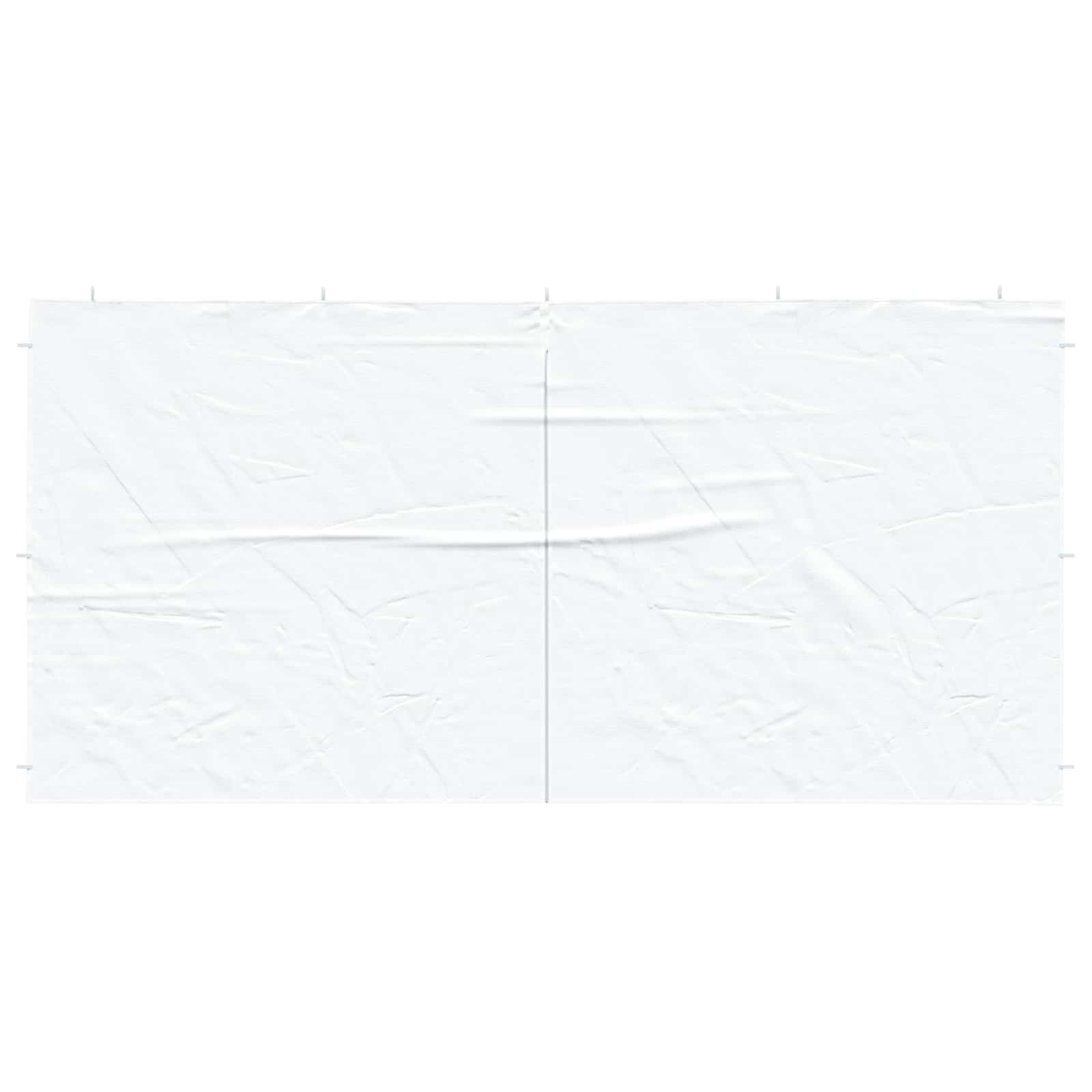 Partyzelt-Seitenteil 2 Stk. 400 x 195 cm Weiß PE und Stahl