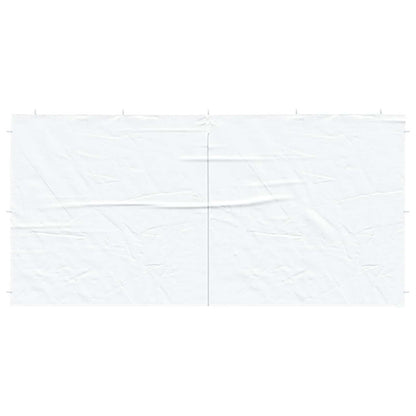 Partyzelt-Seitenteil 2 Stk. 400 x 195 cm Weiß PE und Stahl