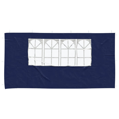 Partyzelt-Seitenteil 2 Stk. 400 x 195 cm Blau PE und Stahl
