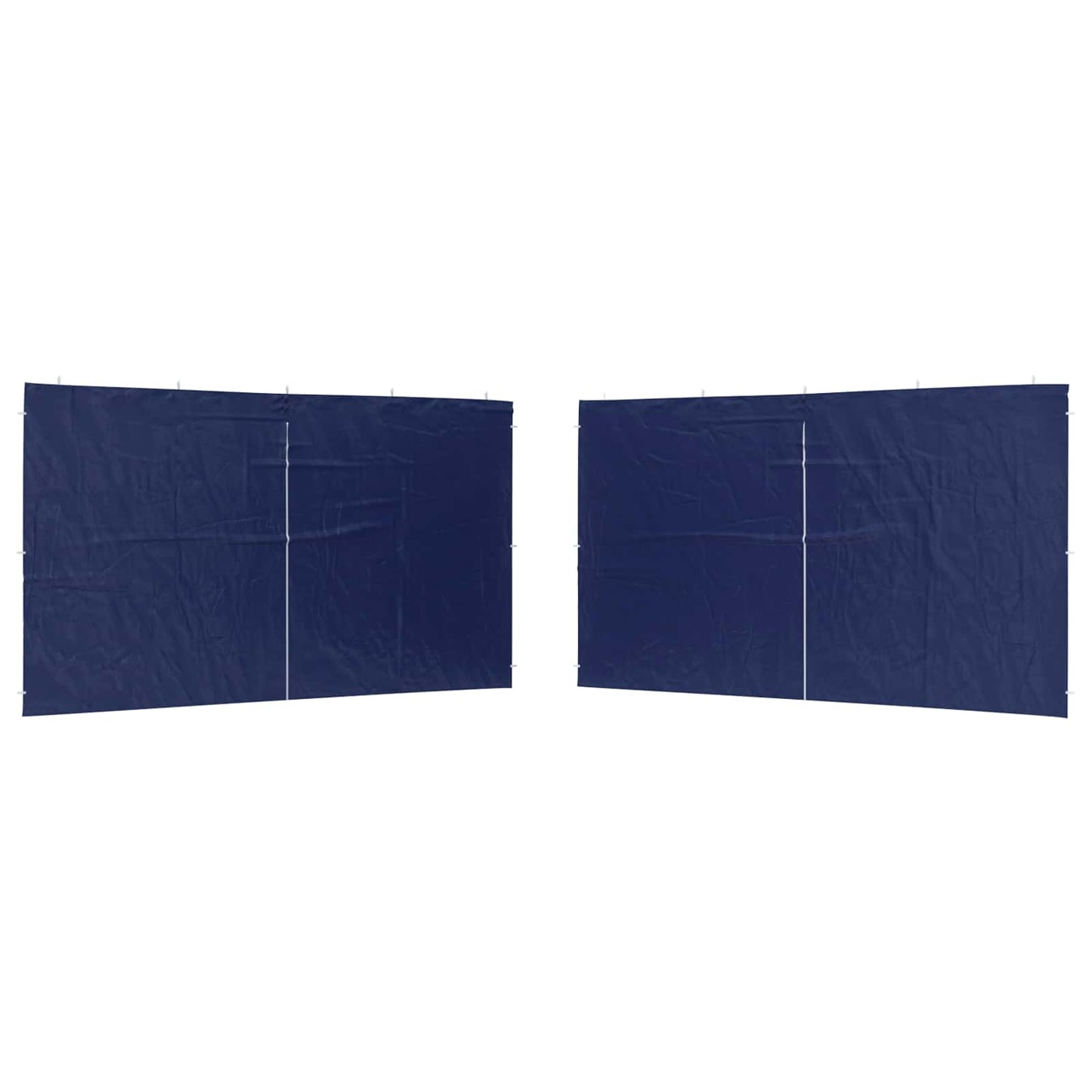 Partyzelt-Seitenteil 2 Stk. 400 x 195 cm Blau PE und Stahl