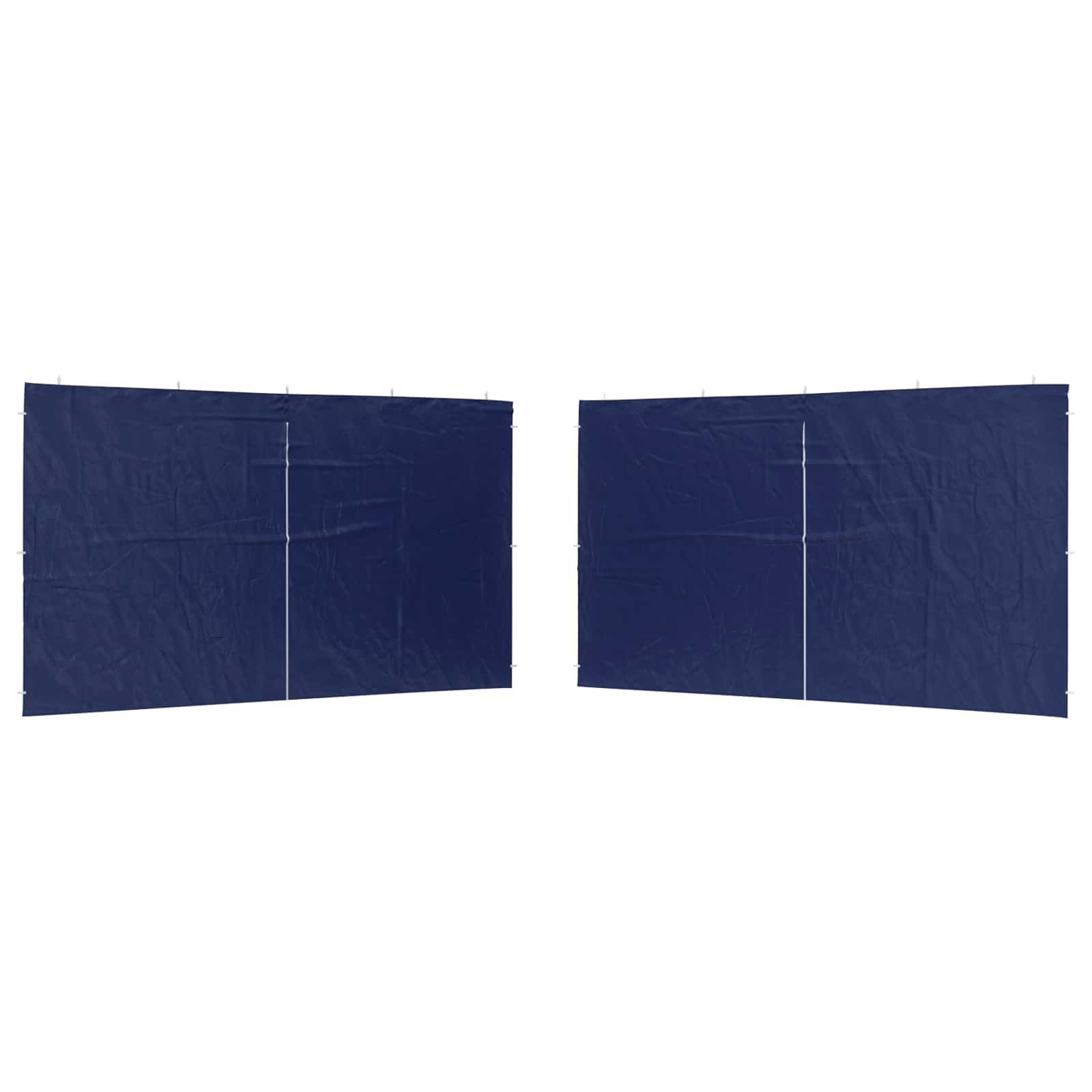 Partyzelt-Seitenteil 2 Stk. 400 x 195 cm Blau PE und Stahl