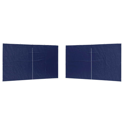 Partyzelt-Seitenteil 2 Stk. 400 x 195 cm Blau PE und Stahl