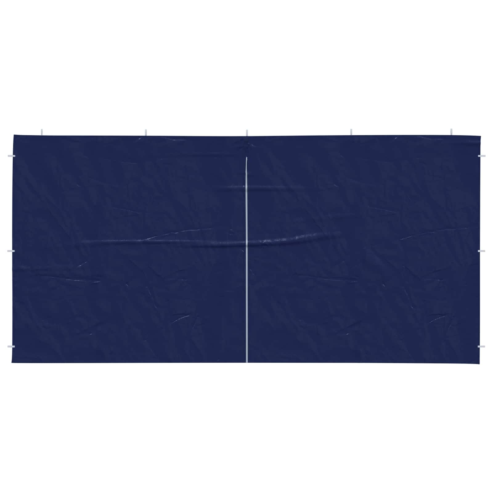 Partyzelt-Seitenteil 2 Stk. 400 x 195 cm Blau PE und Stahl