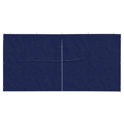 Partyzelt-Seitenteil 2 Stk. 400 x 195 cm Blau PE und Stahl