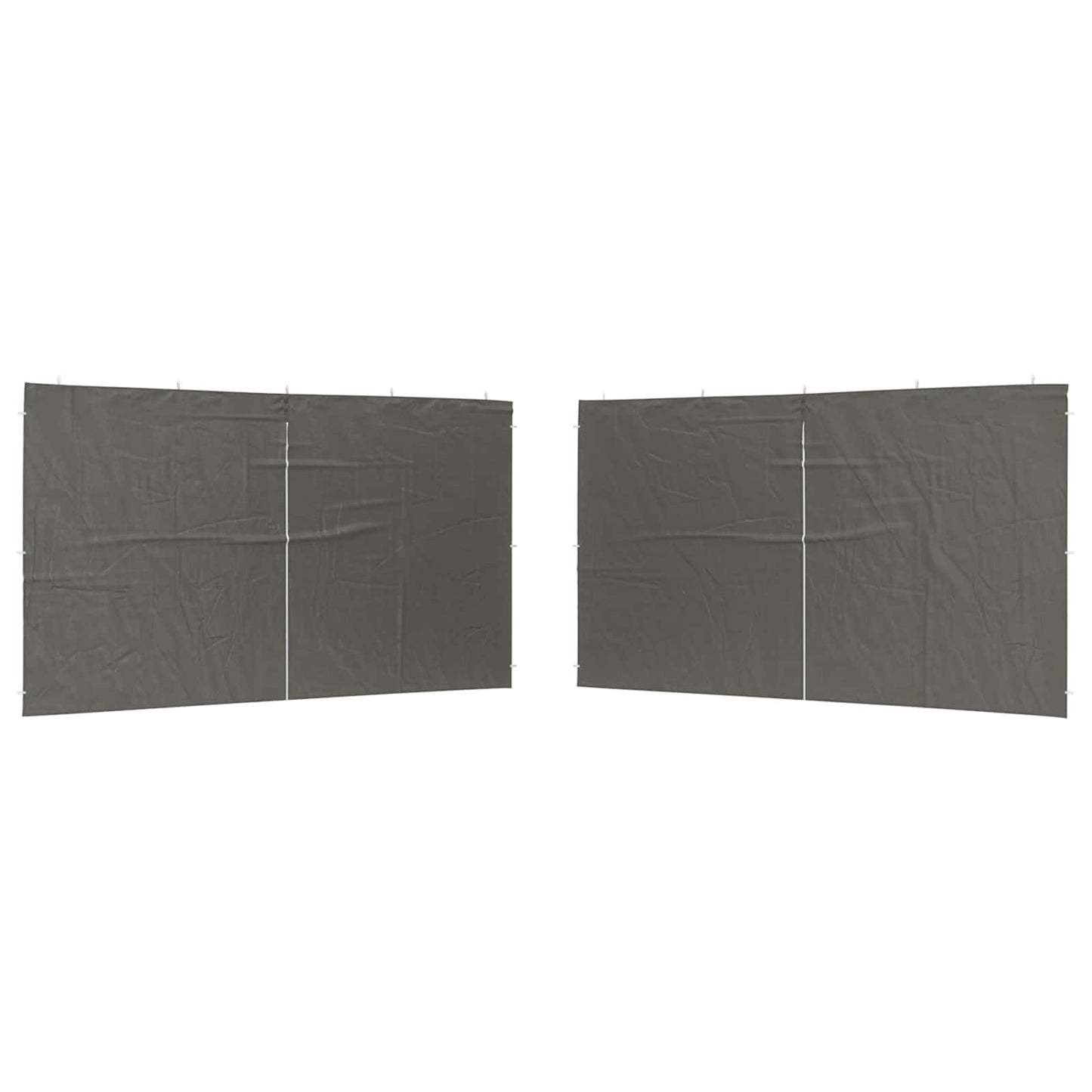 Partyzelt-Seitenteil 2 Stk. 400 x 195 cm Anthrazit PE und Stahl