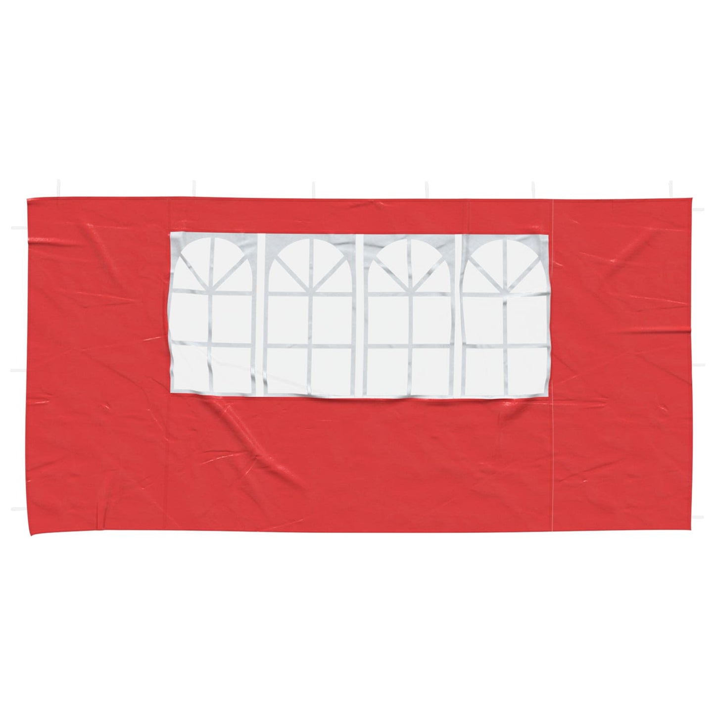 Partyzelt-Seitenteil 2 Stk. 400 x 195 cm Rot PE und Stahl