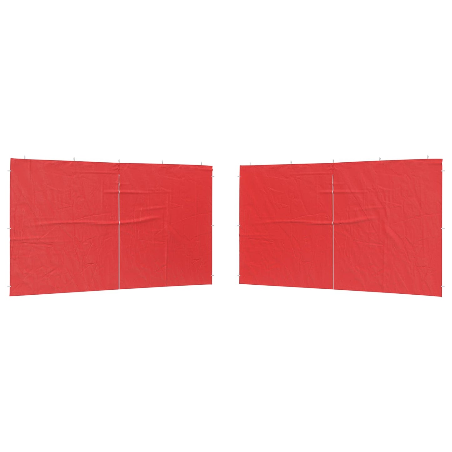Partyzelt-Seitenteil 2 Stk. 400 x 195 cm Rot PE und Stahl