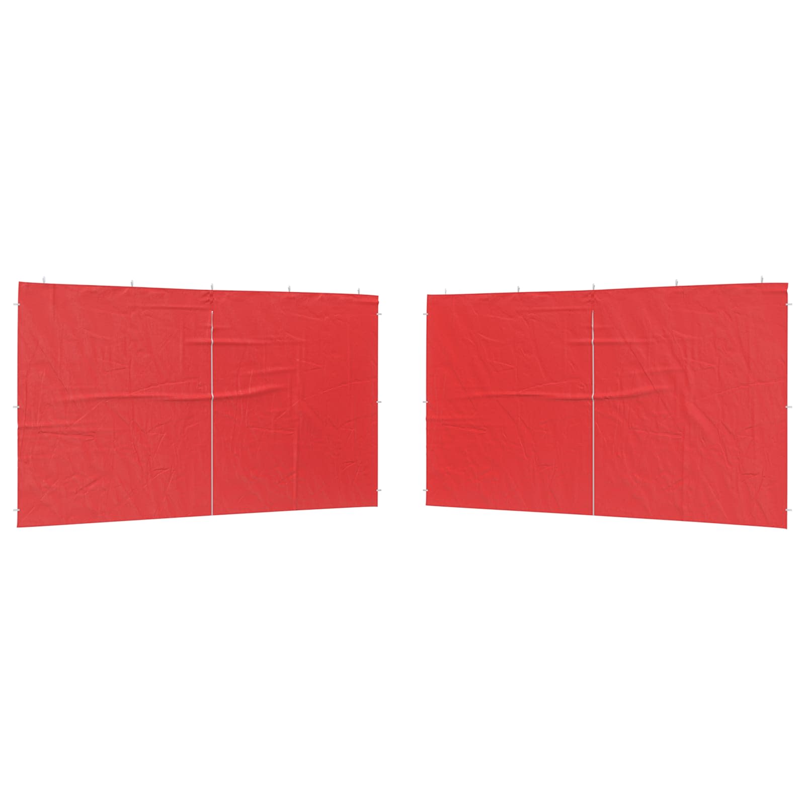 Partyzelt-Seitenteil 2 Stk. 400 x 195 cm Rot PE und Stahl