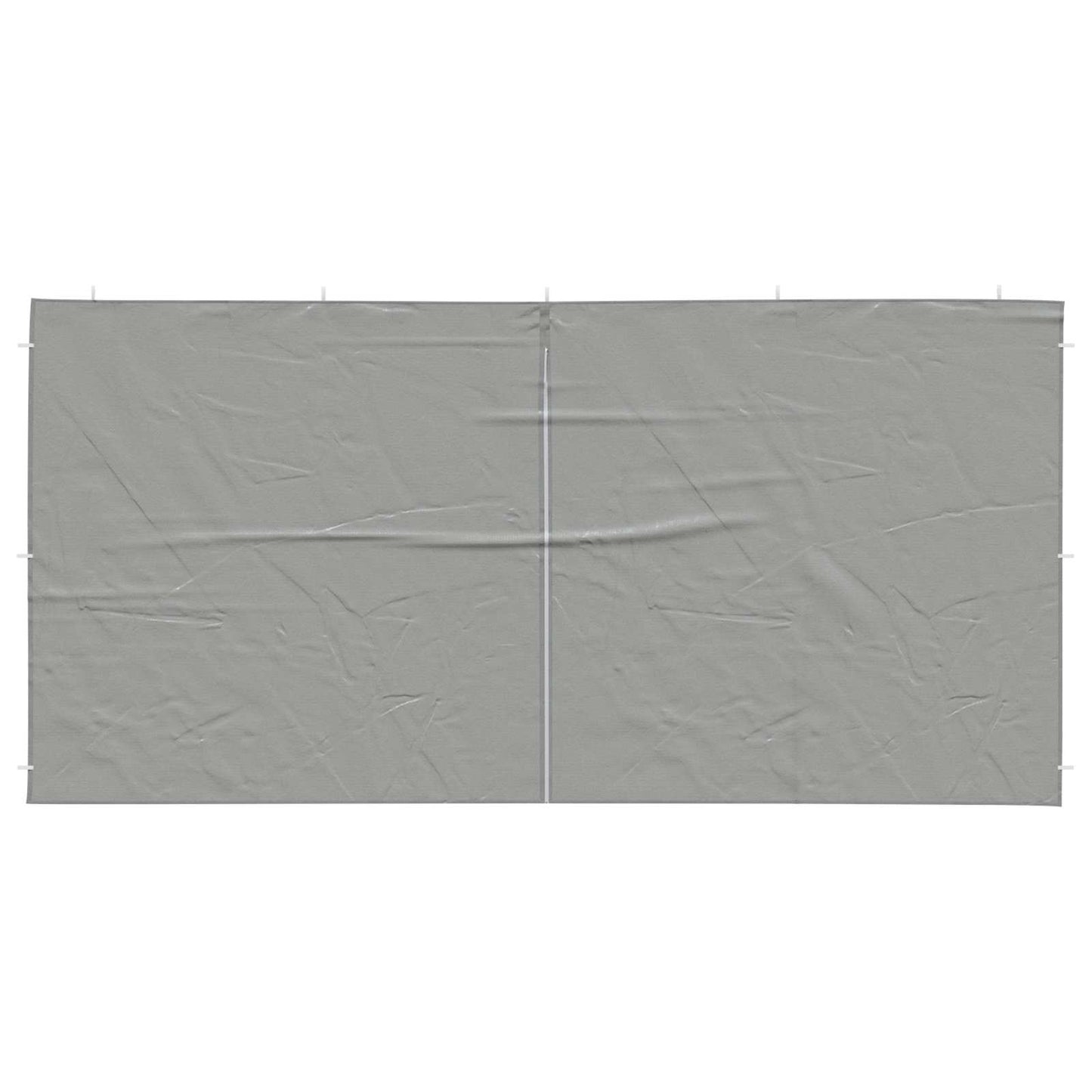 Partyzelt-Seitenteil 2 Stk. 400 x 195 cm Hellgrau PE und Stahl