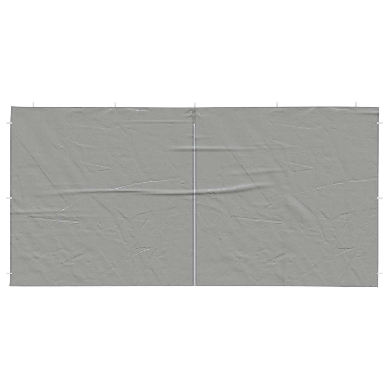 Partyzelt-Seitenteil 2 Stk. 400 x 195 cm Hellgrau PE und Stahl