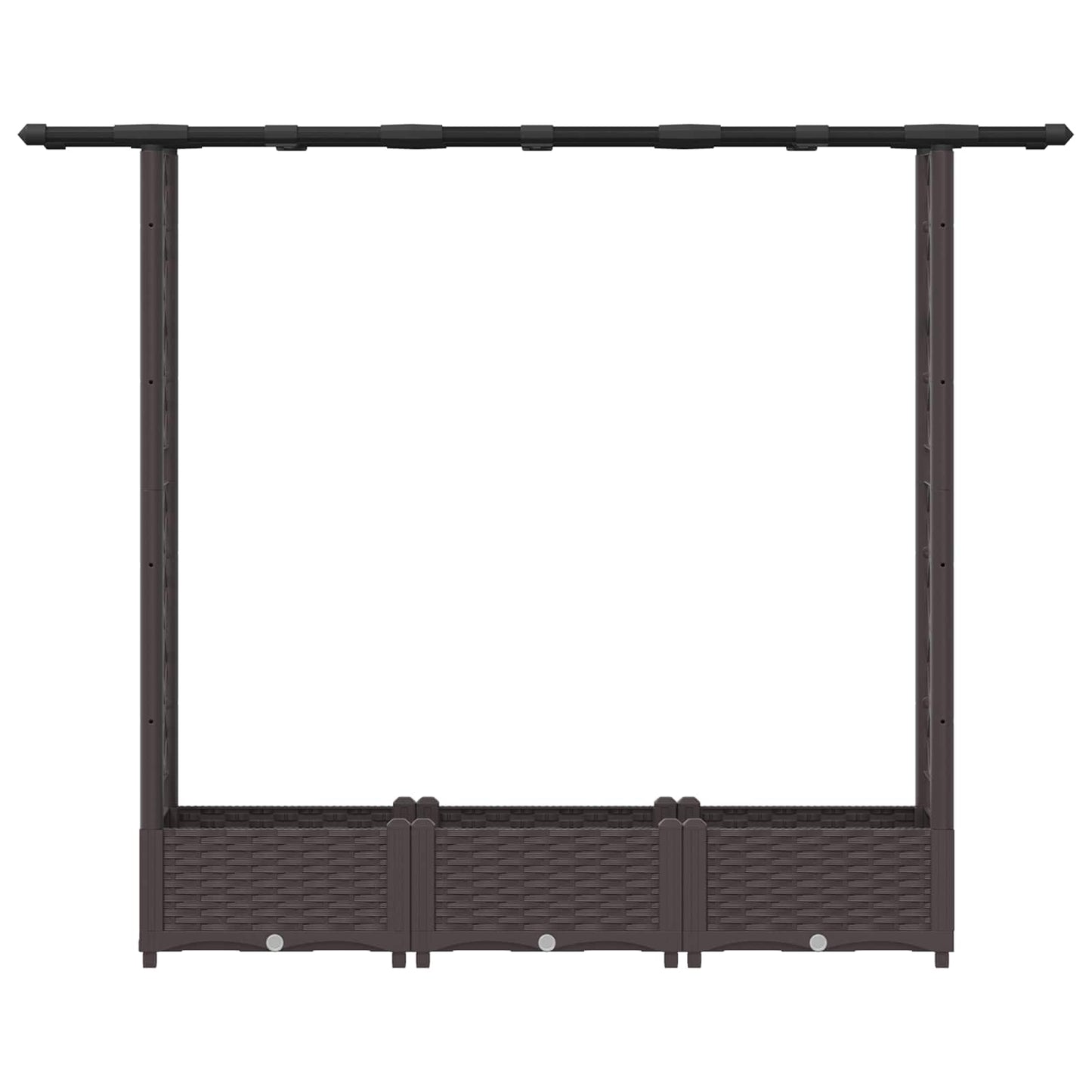 Hochbeet mit Rankgitter und Dach Braun 164 x 40 x 121 cm PP