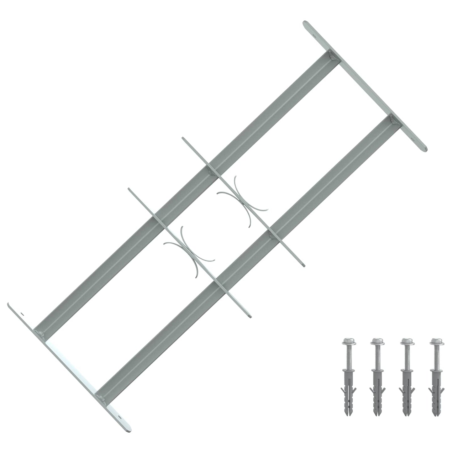 Sicherheitsgitter für Fenster mit 2 Querstangen 3 Stk.