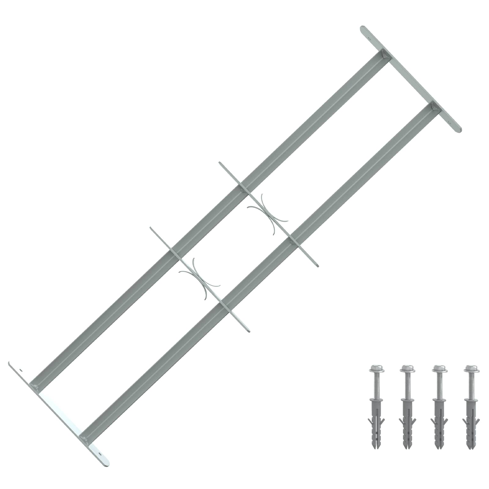 Sicherheitsgitter für Fenster mit 2 Querstangen 3 Stk.