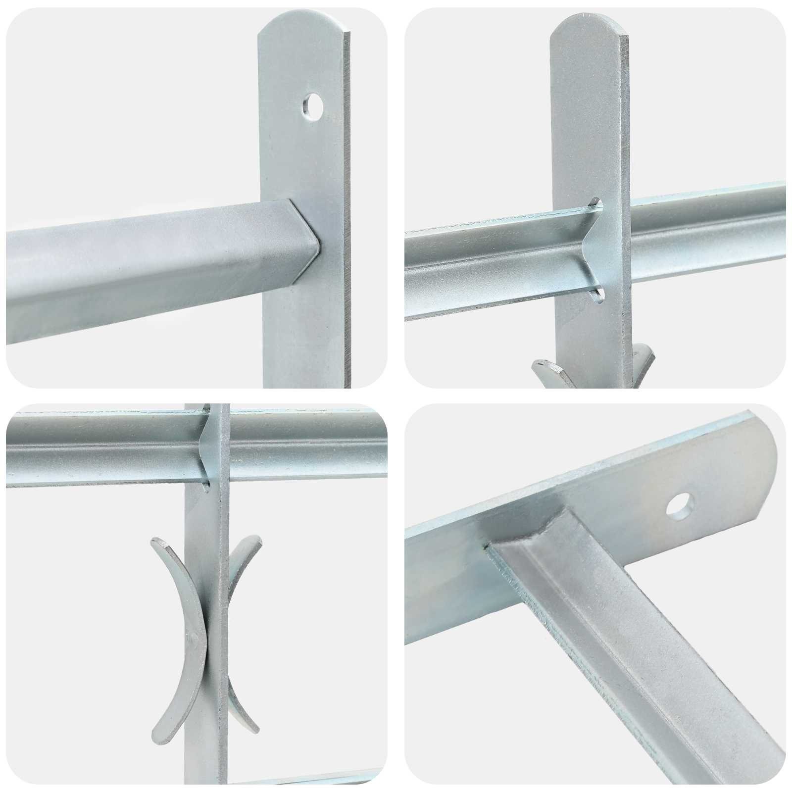 Sicherheitsgitter für Fenster mit 3 Querstangen 3 Stk.