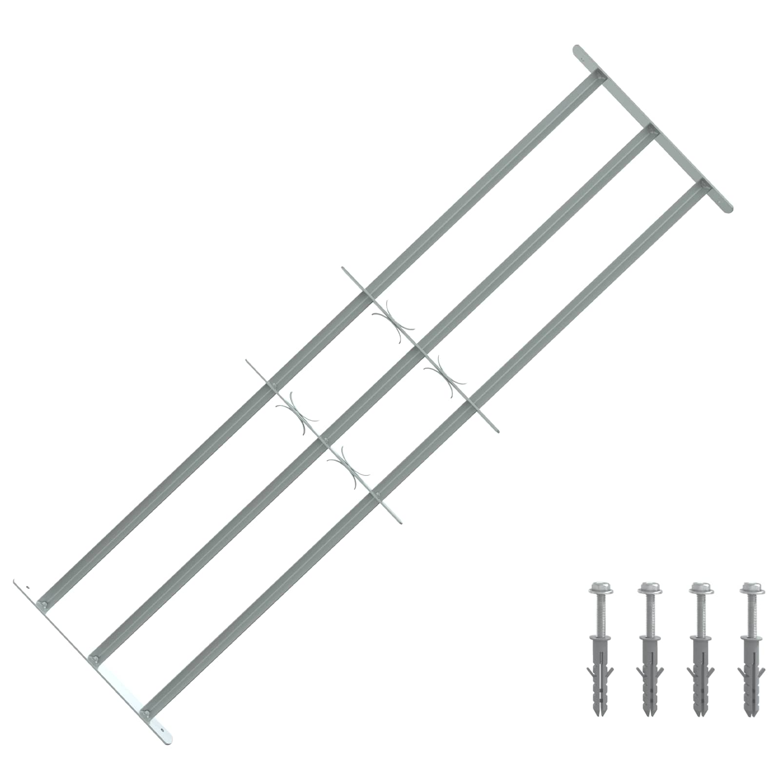 Sicherheitsgitter für Fenster mit 3 Querstangen 3 Stk.