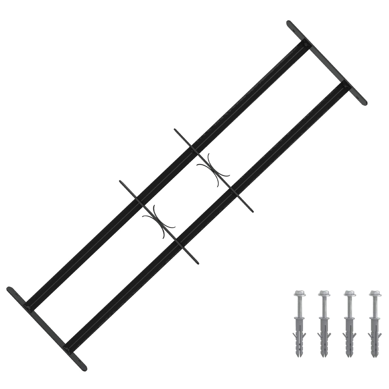 Sicherheitsgitter für Fenster mit 2 Querstangen 3 Stk.