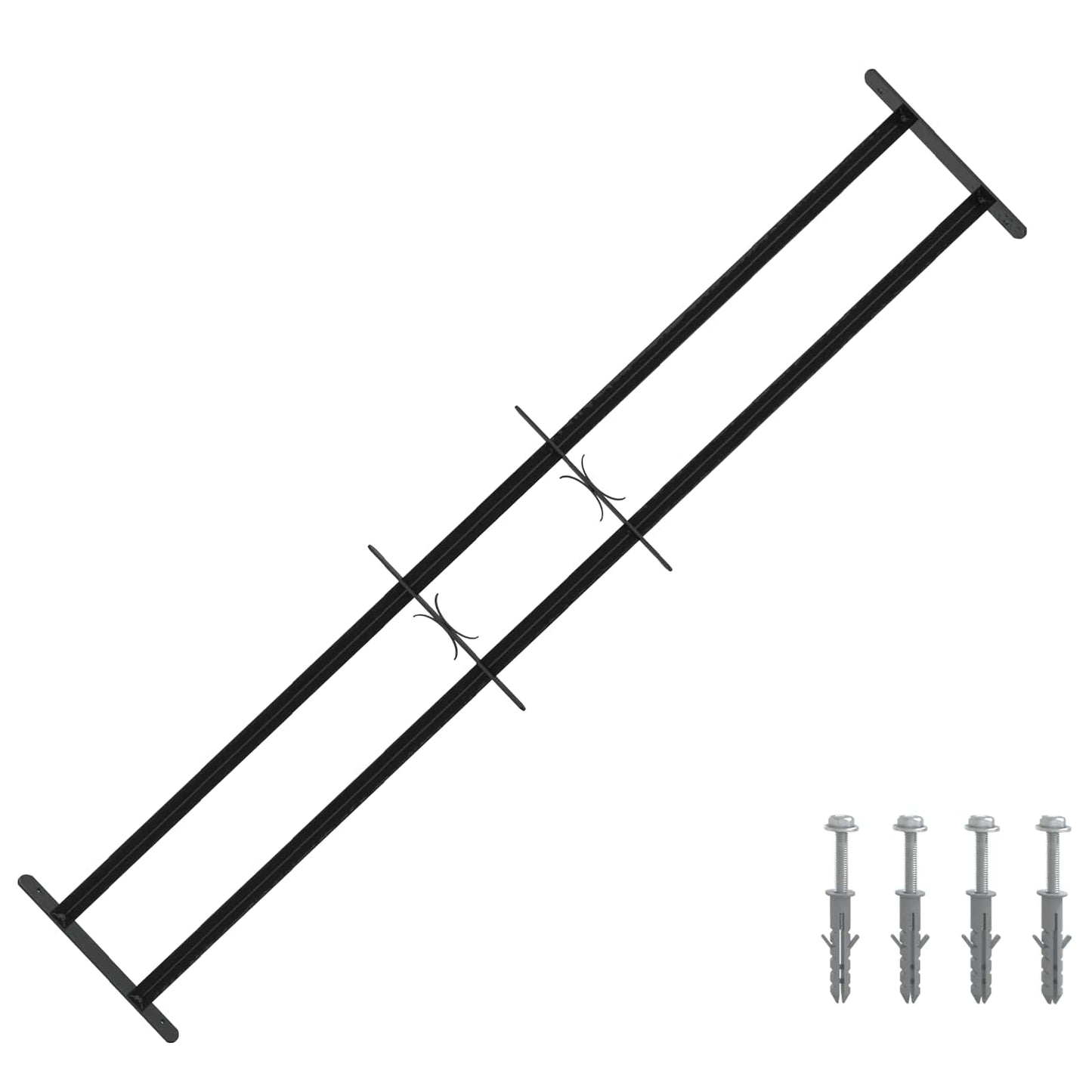 Sicherheitsgitter für Fenster mit 2 Querstangen 3 Stk.