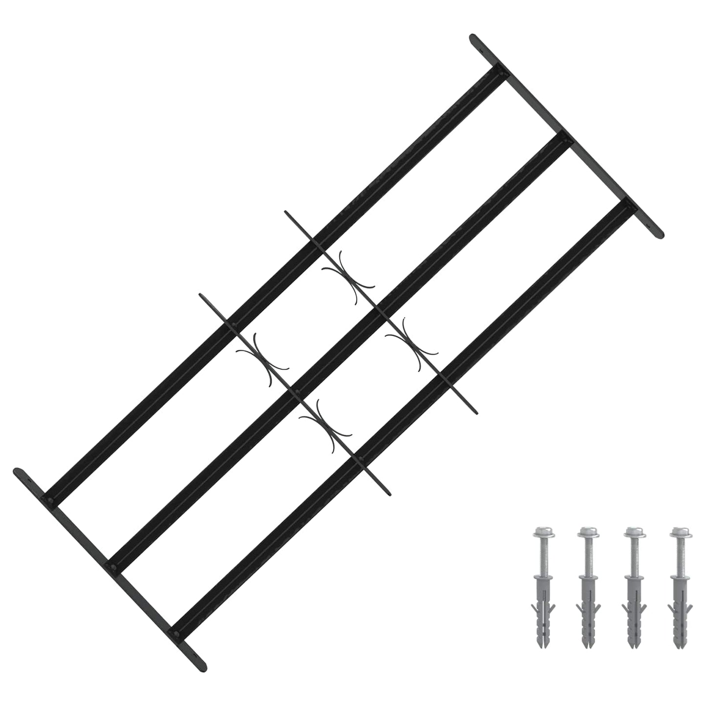 Sicherheitsgitter für Fenster mit 3 Querstangen 3 Stk.