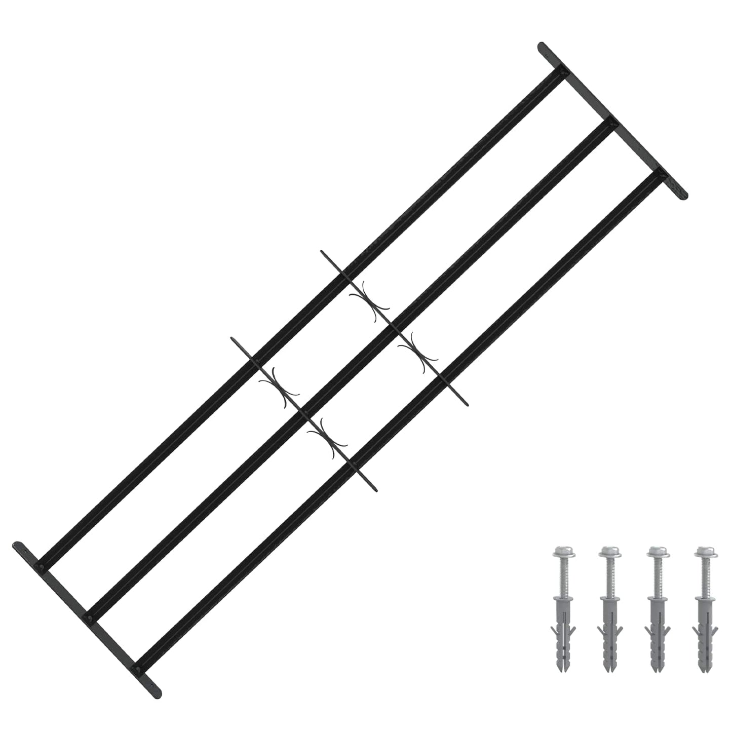 Sicherheitsgitter für Fenster mit 3 Querstangen 3 Stk.