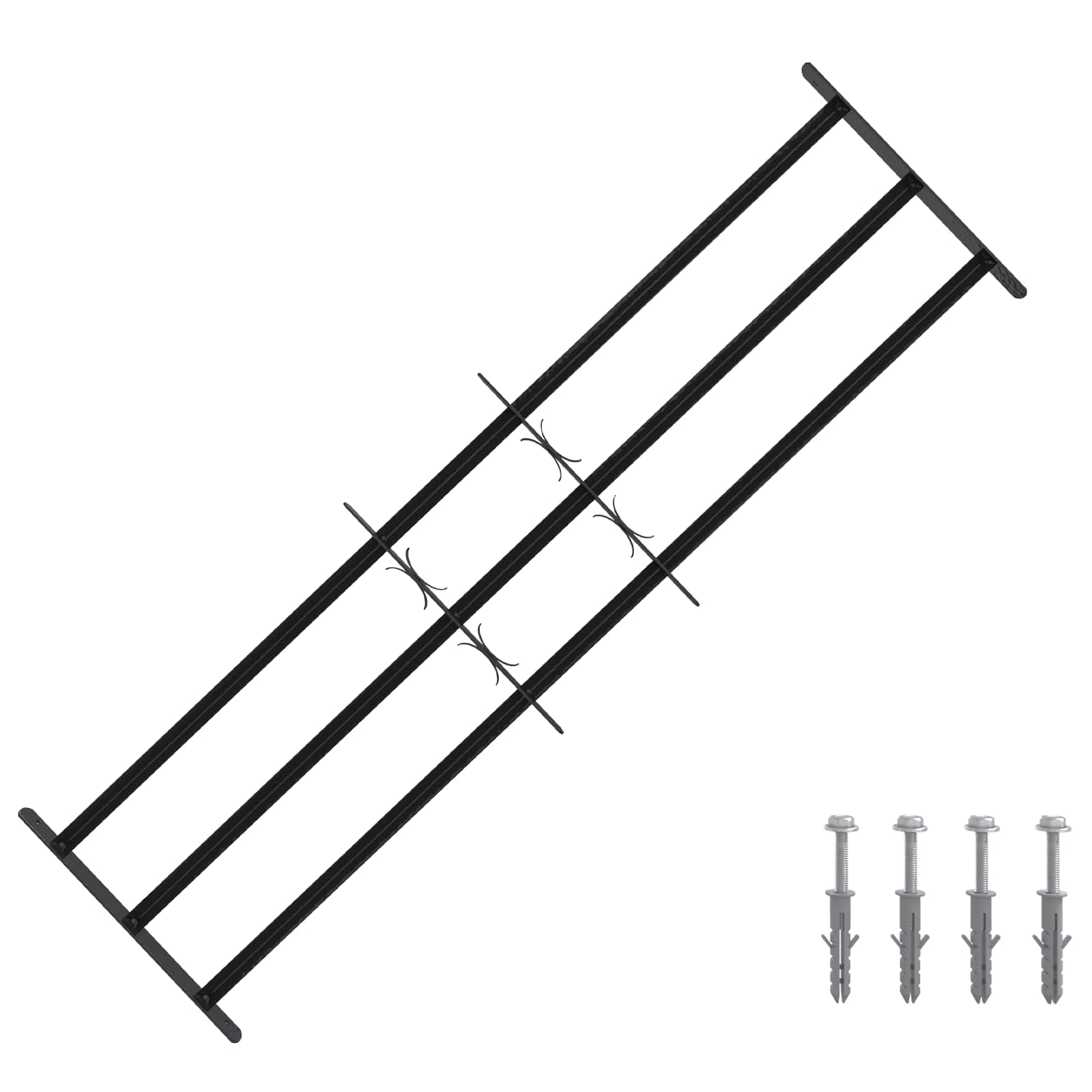 Sicherheitsgitter für Fenster mit 3 Querstangen 3 Stk.