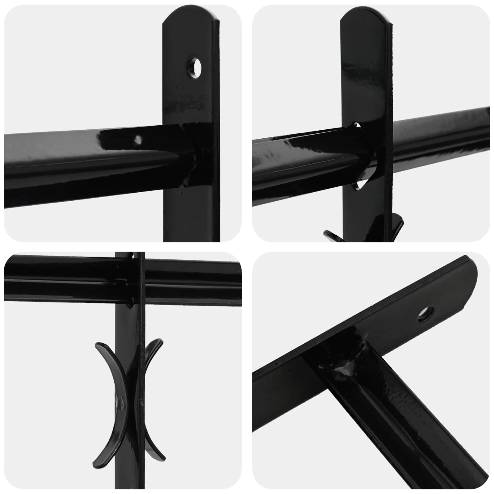Sicherheitsgitter für Fenster mit 4 Querstangen 3 Stk.