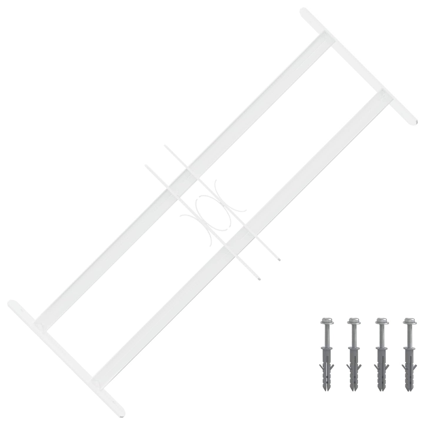 Sicherheitsgitter für Fenster mit 2 Querstangen 3 stk. 43-74 cm