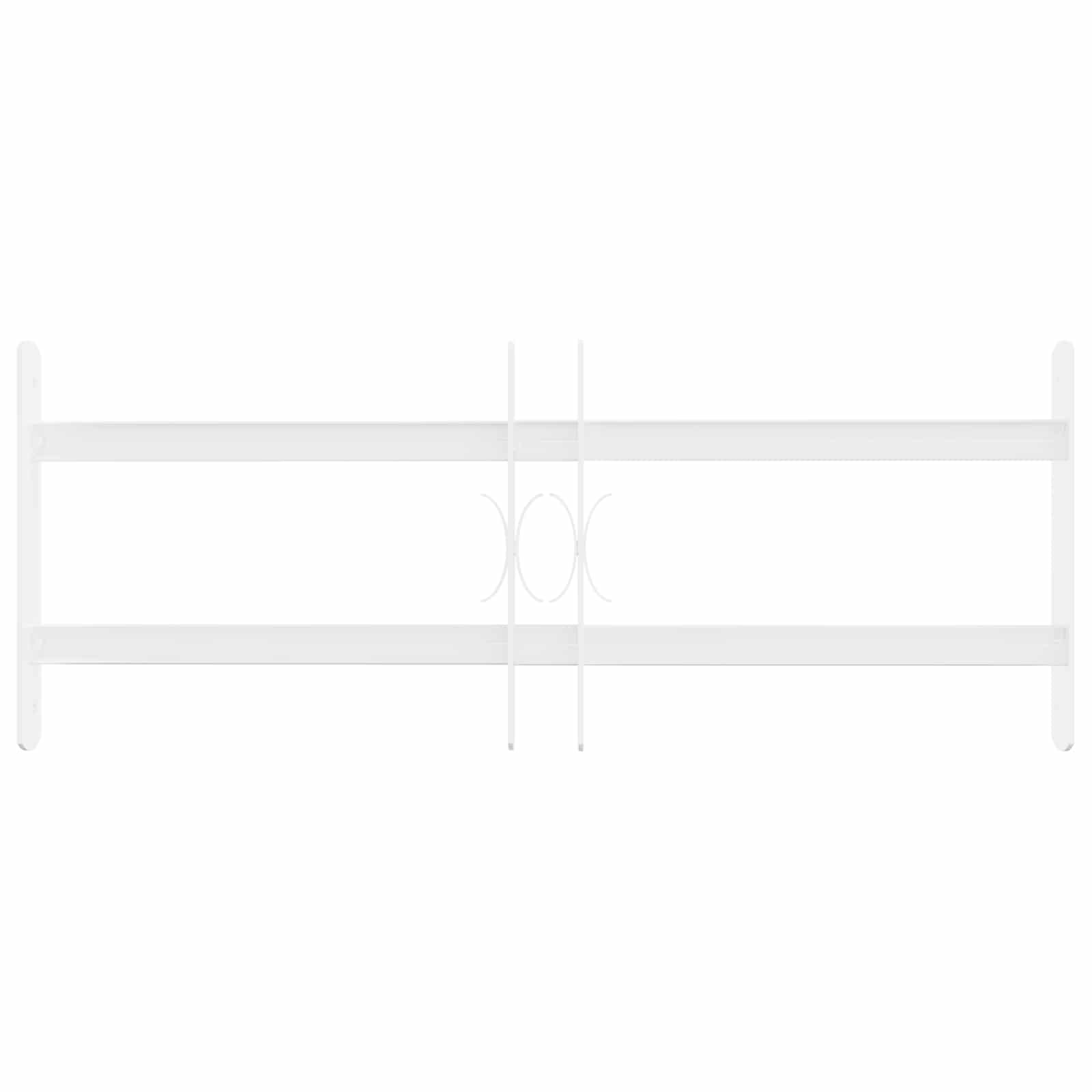 Sicherheitsgitter für Fenster mit 2 Querstangen 3 stk. 43-74 cm