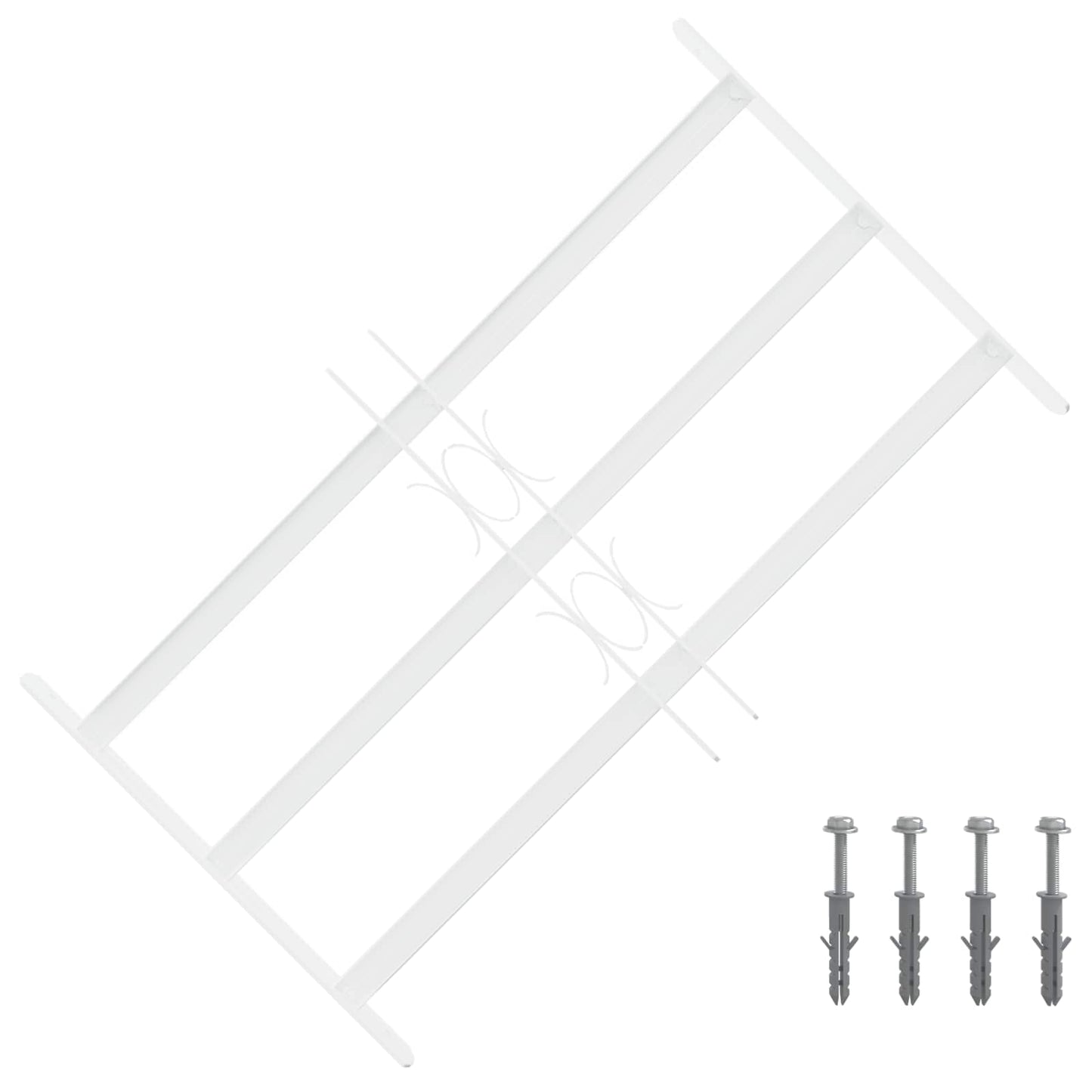 Sicherheitsgitter für Fenster mit 3 Querstreben 3 stk. 43-74 cm