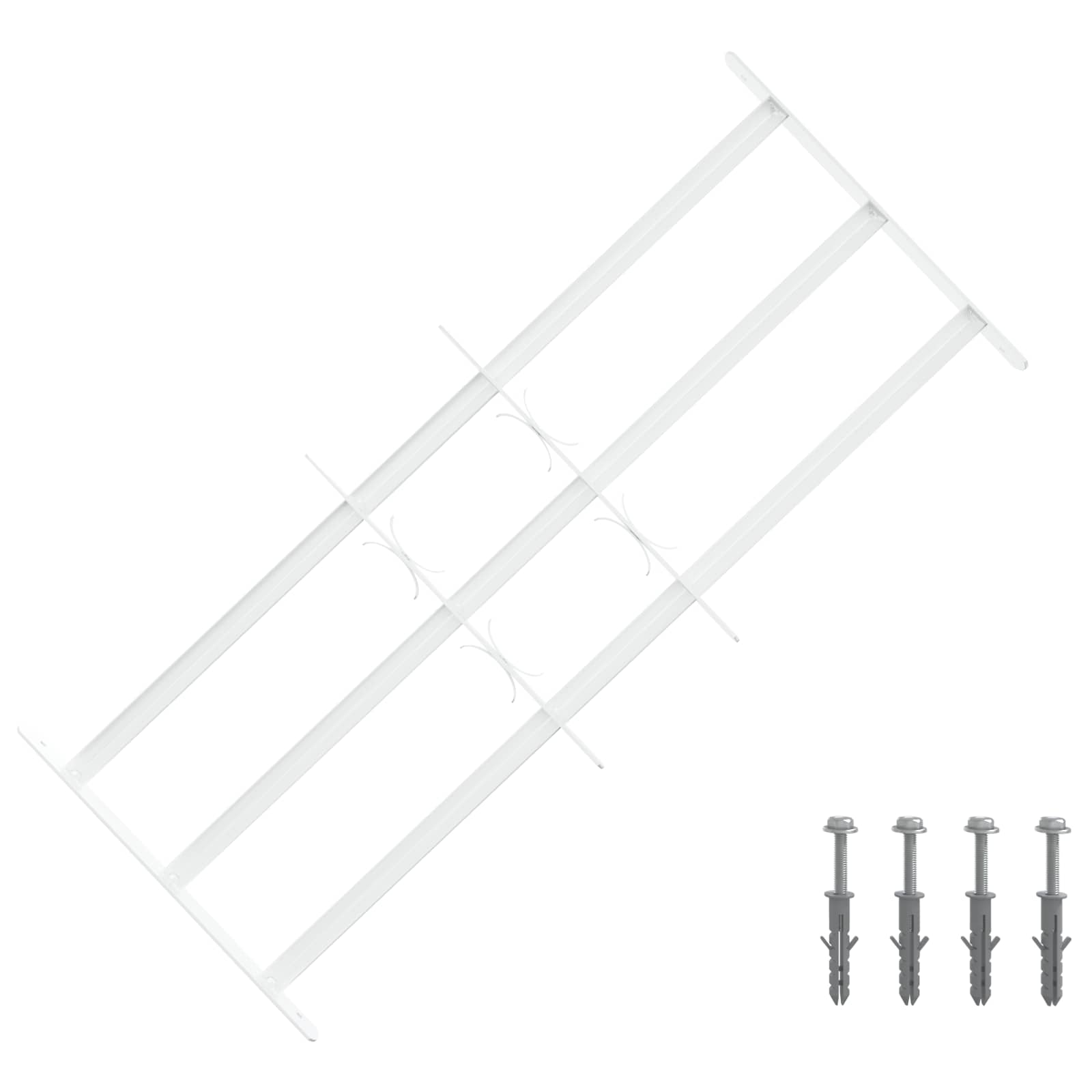 Sicherheitsgitter für Fenster mit 3 Querbalken 3 stk. 63-114 cm