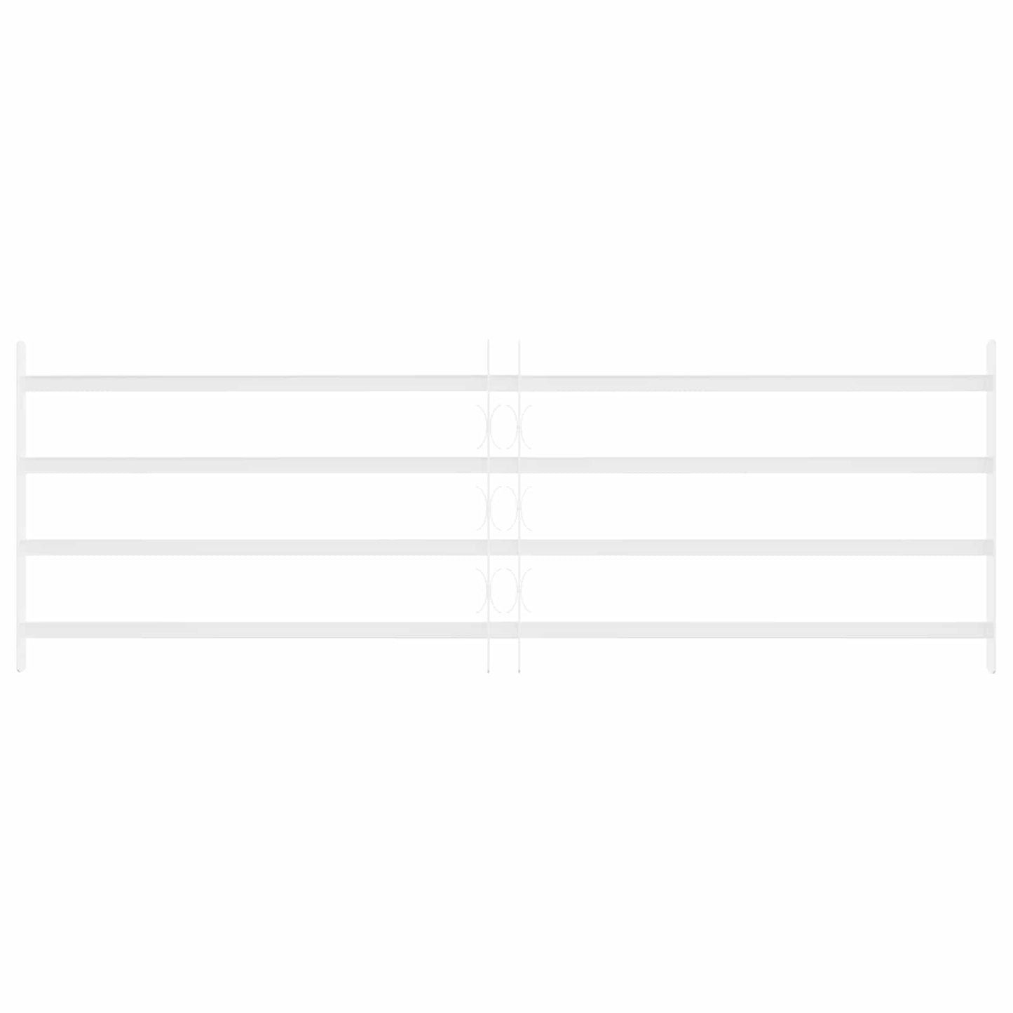 Security Grille for Windows with 4 Crossbars 3 stk. 93-174 cm