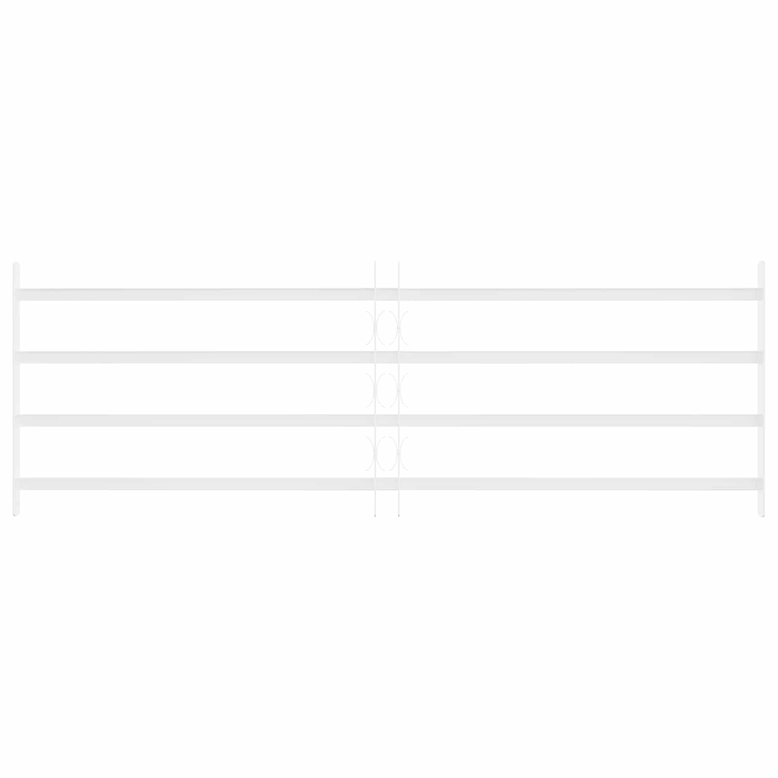Security Grille for Windows with 4 Crossbars 3 stk. 93-174 cm