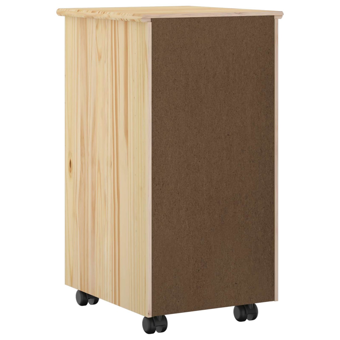 Rollschrank 34 x 39 x 65,5 cm Massivholz Kiefer Braun