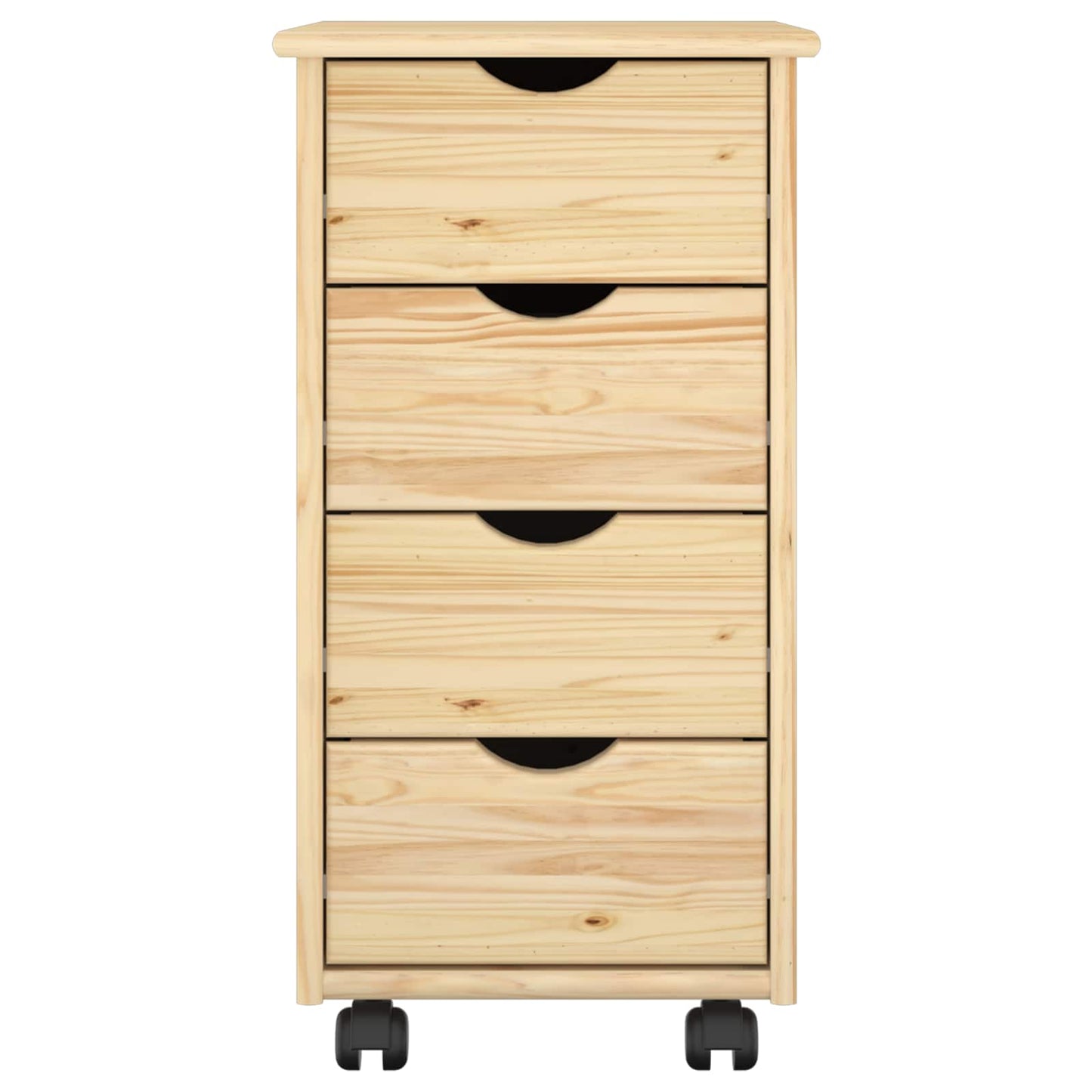 Rollschrank 34 x 39 x 65,5 cm Massivholz Kiefer Braun