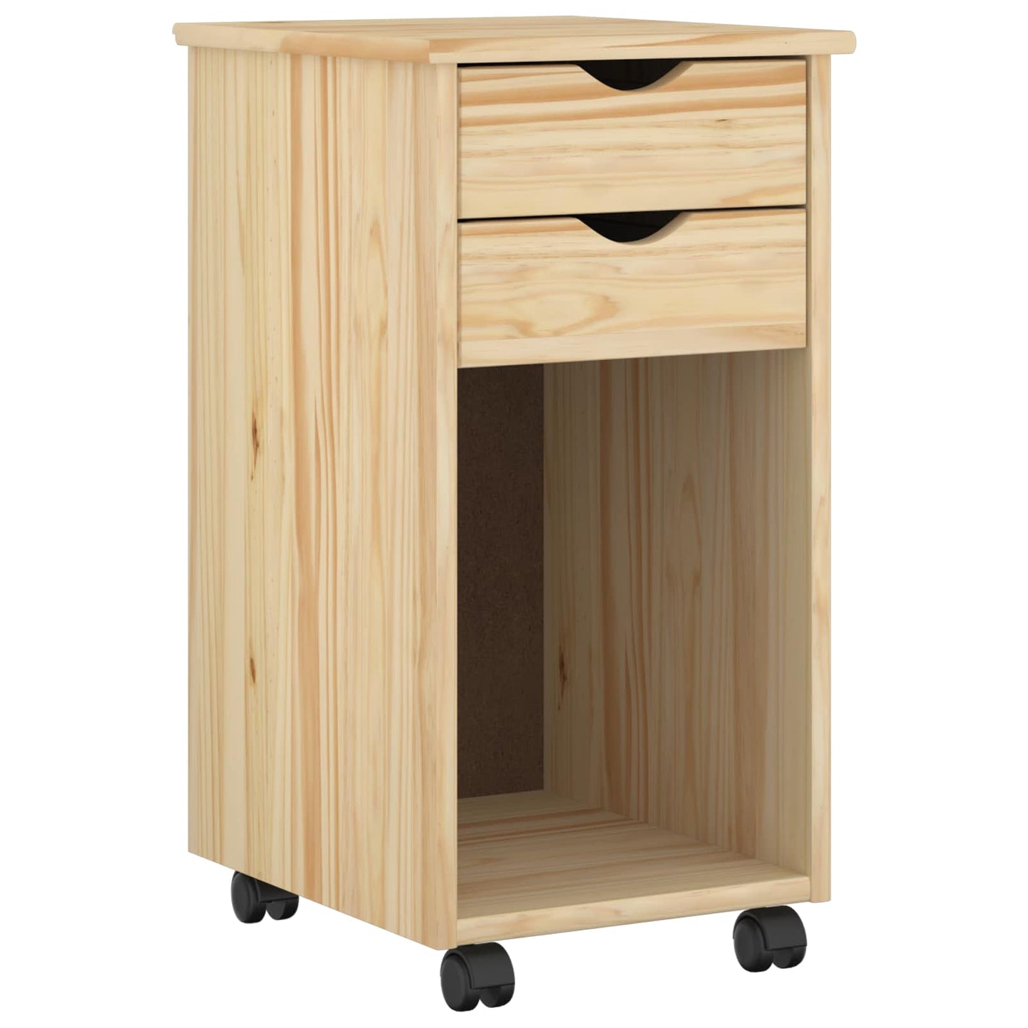 Rollschrank 34 x 39 x 65,5 cm Massives Kiefernholz Braun