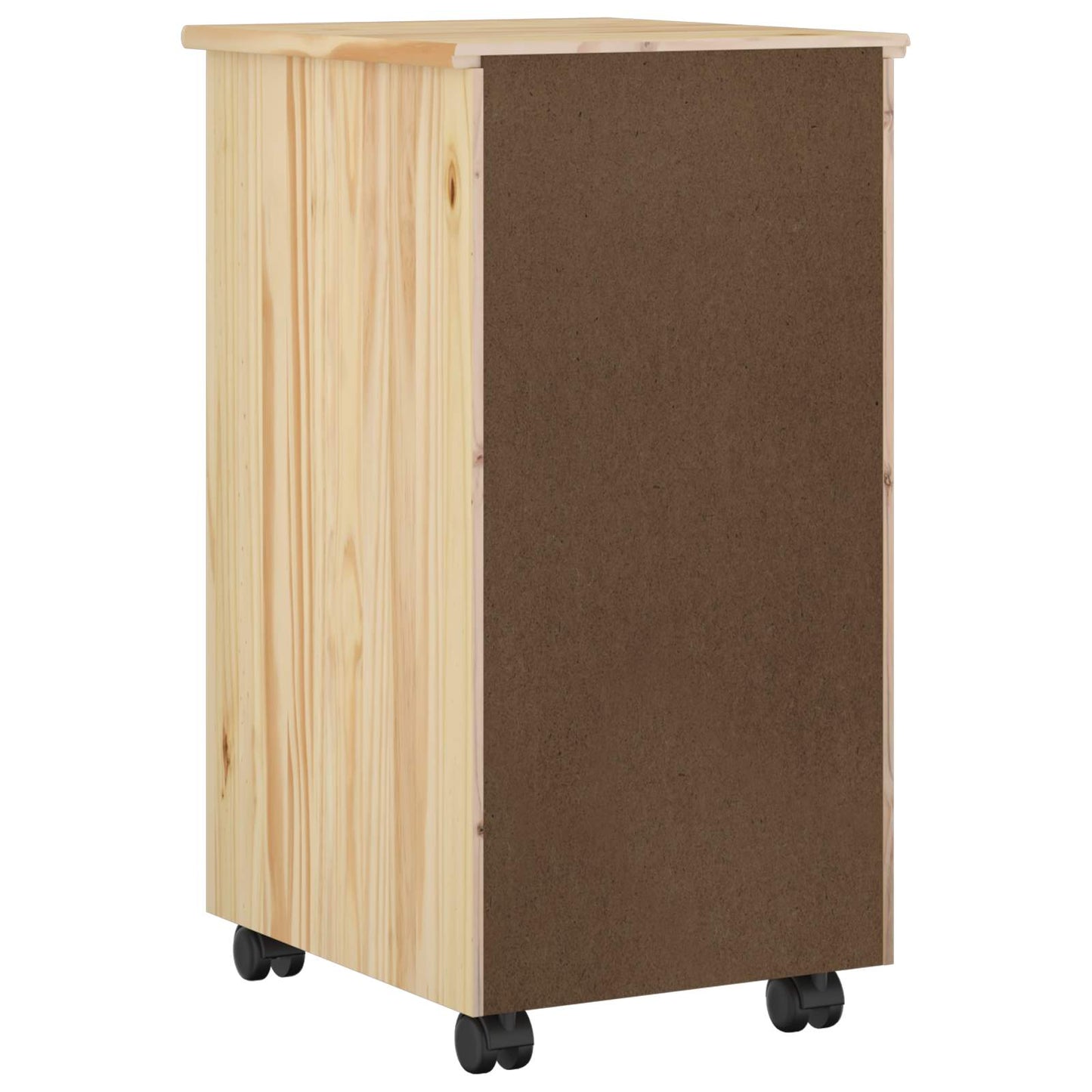 Rollschrank 34 x 39 x 65,5 cm Massives Kiefernholz Braun