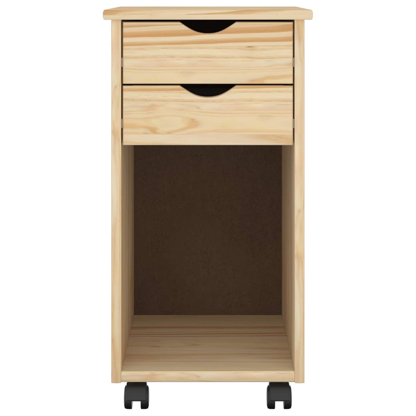 Rollschrank 34 x 39 x 65,5 cm Massives Kiefernholz Braun