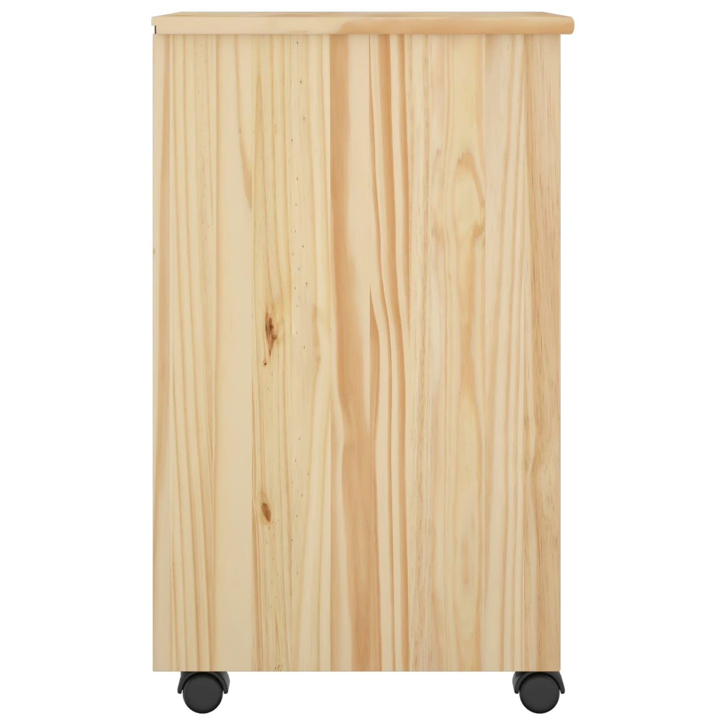 Rollschrank 34 x 39 x 65,5 cm Massives Kiefernholz Braun