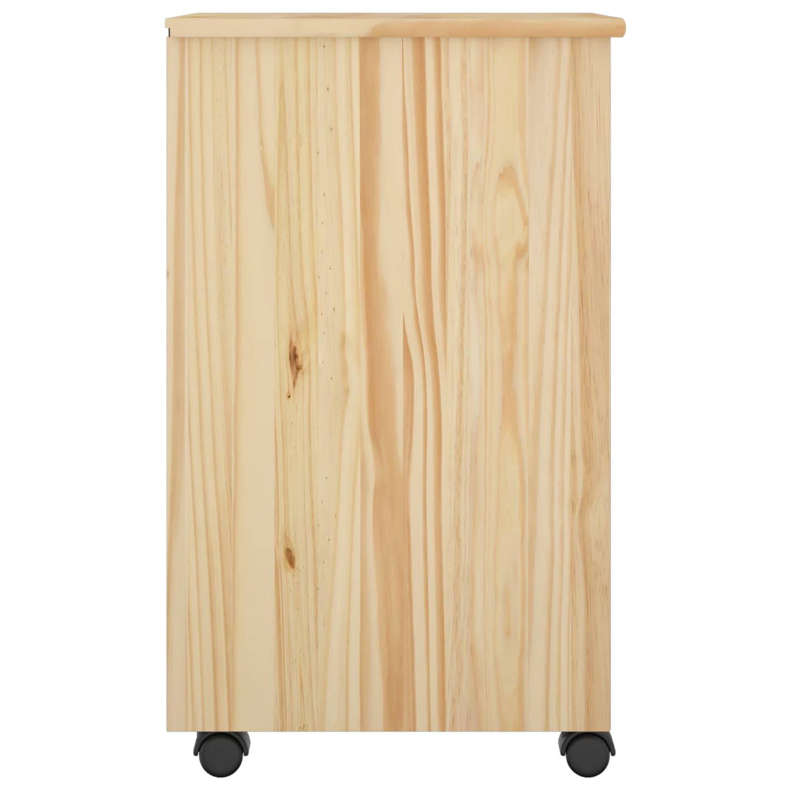Rollschrank 34 x 39 x 65,5 cm Massives Kiefernholz Braun