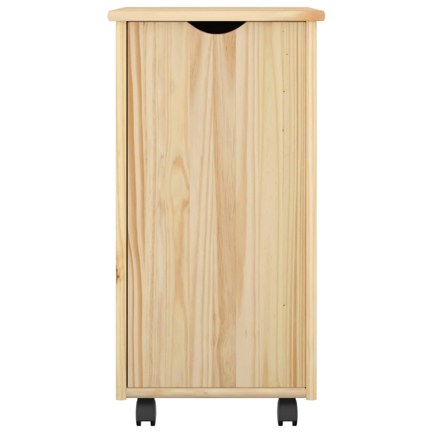 Rollschrank Mit Rad Braun 34 x 39 x 65,5 cm Massivholz Kiefer